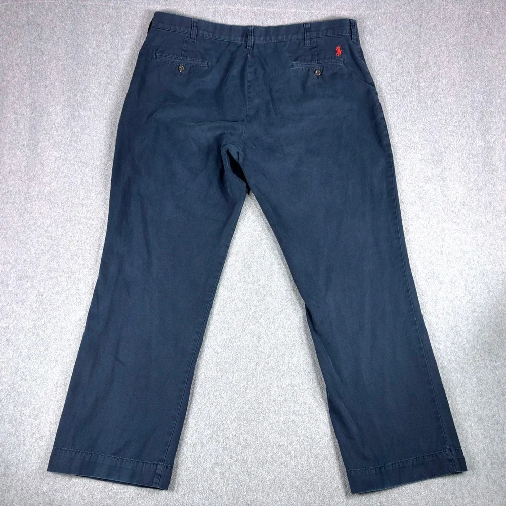Vintage Polo Ralph Lauren Men's 42x30 Navy Blue Suffield Pant Red Pony